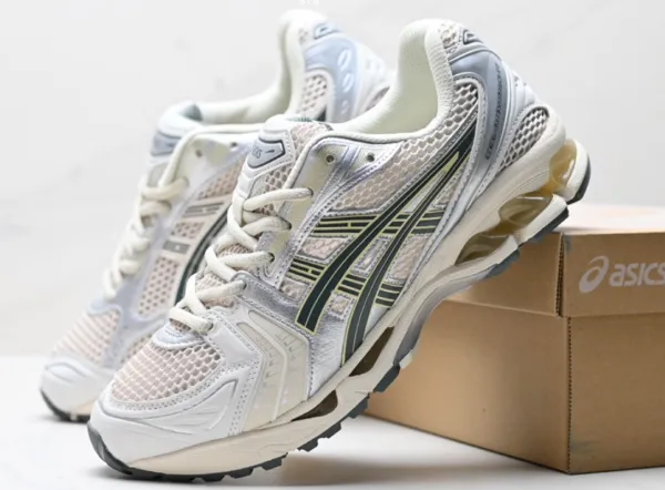 Asics Gel-Kayano 14 Silver White Running Shoes - 5