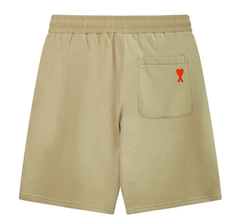 Ami Paris De Coeur Sweat Shorts Khaki/Beige
