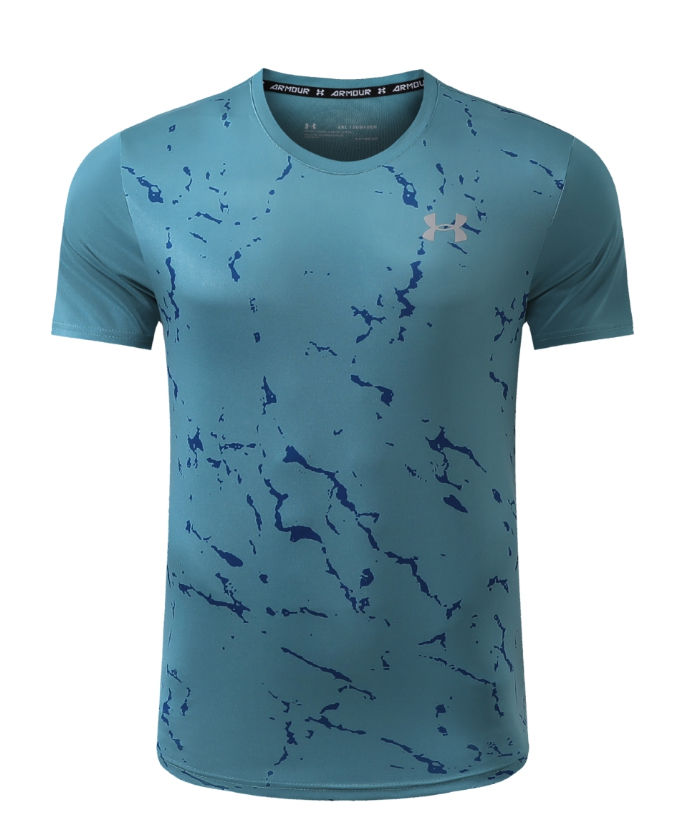 Under Armour Vanish Elite Marble Print Tee Teal Blue