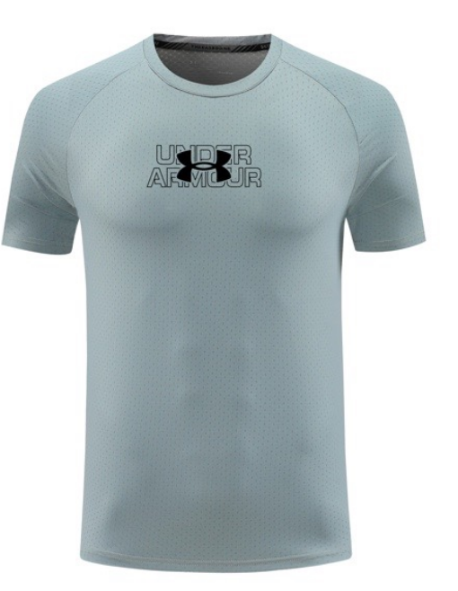 Under Armour Stacked Wordmark Performance Tee Light Grey