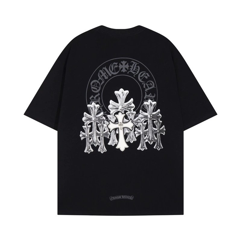 Chrome Hearts Triple Cross Tee Black Silver