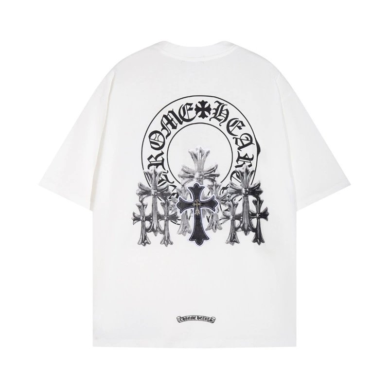 Chrome Hearts Triple Cross Tee White Silver