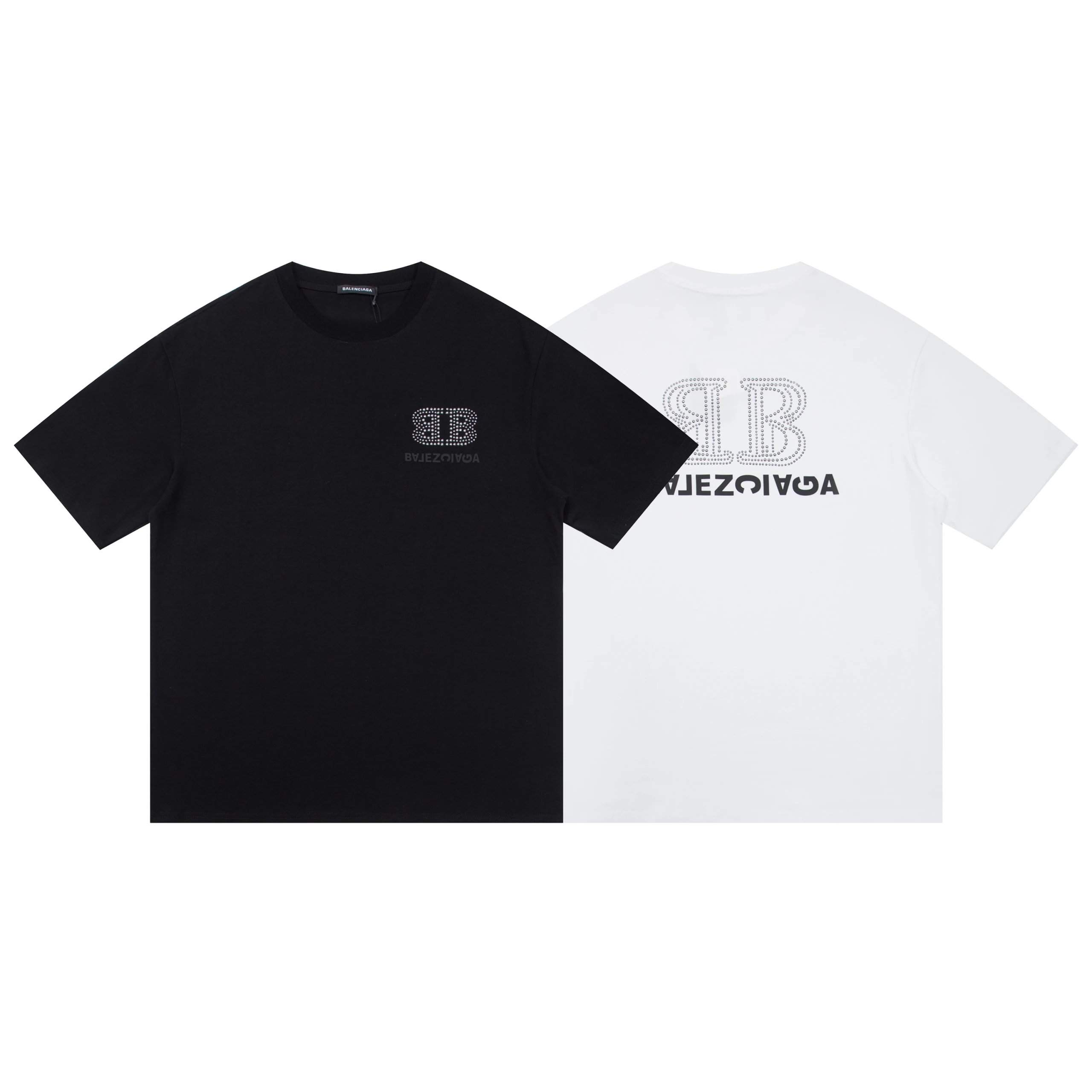Balenciaga BB Crystal Logo Black T-Shirt - 3