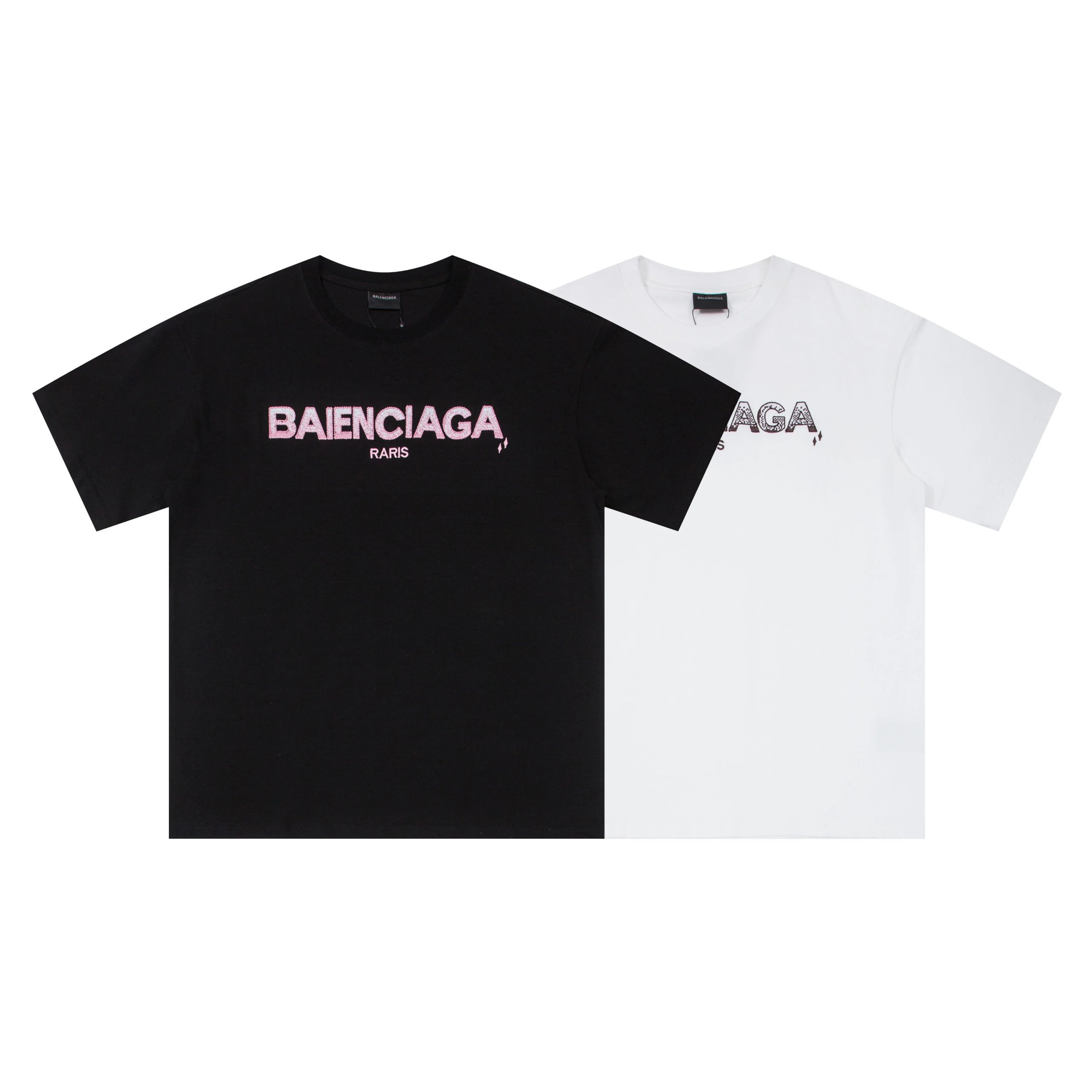 Balenciaga BB Crystal Logo Black T-Shirt - 4