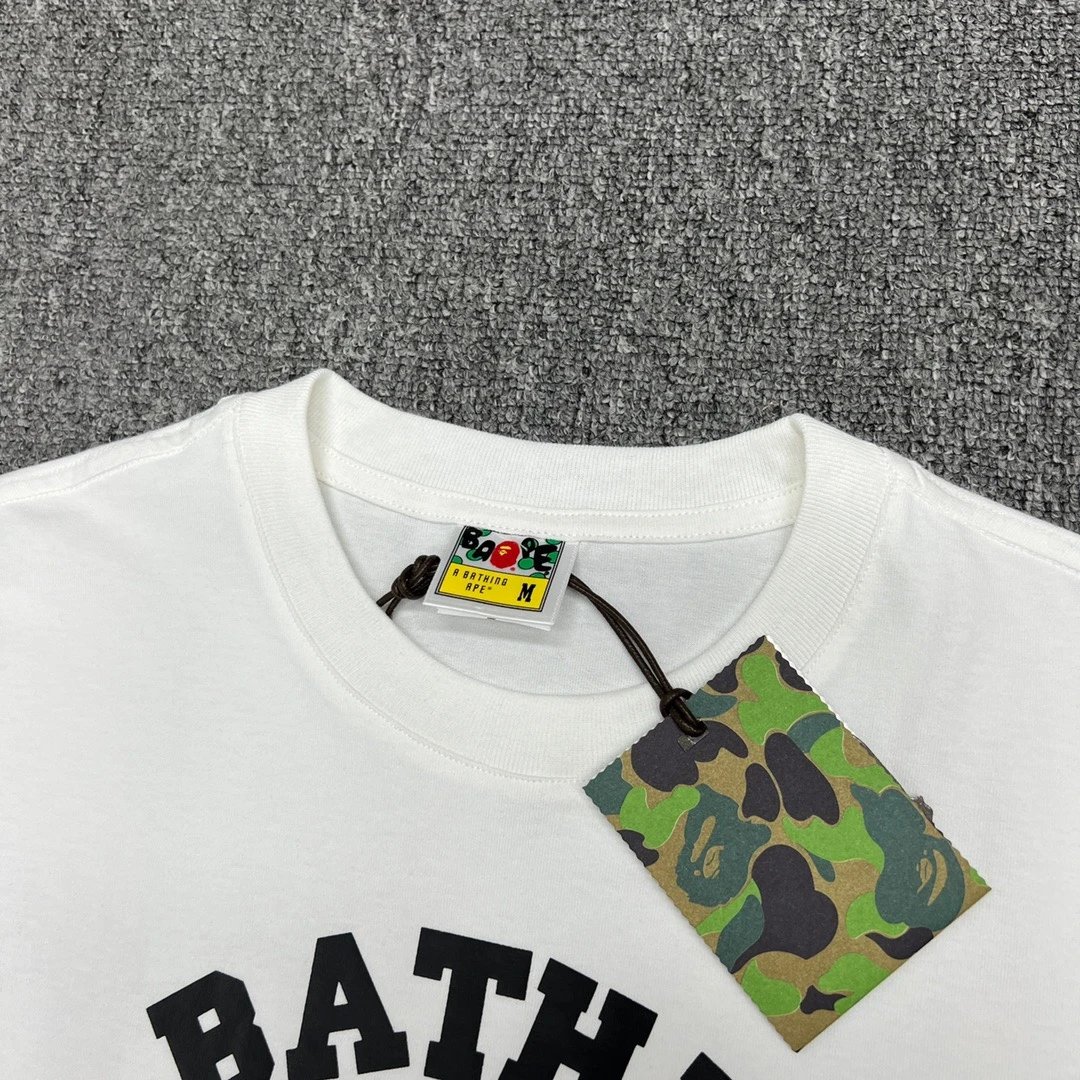 A Bathing Ape Shark Hoodie Graphic T-Shirt White - 2