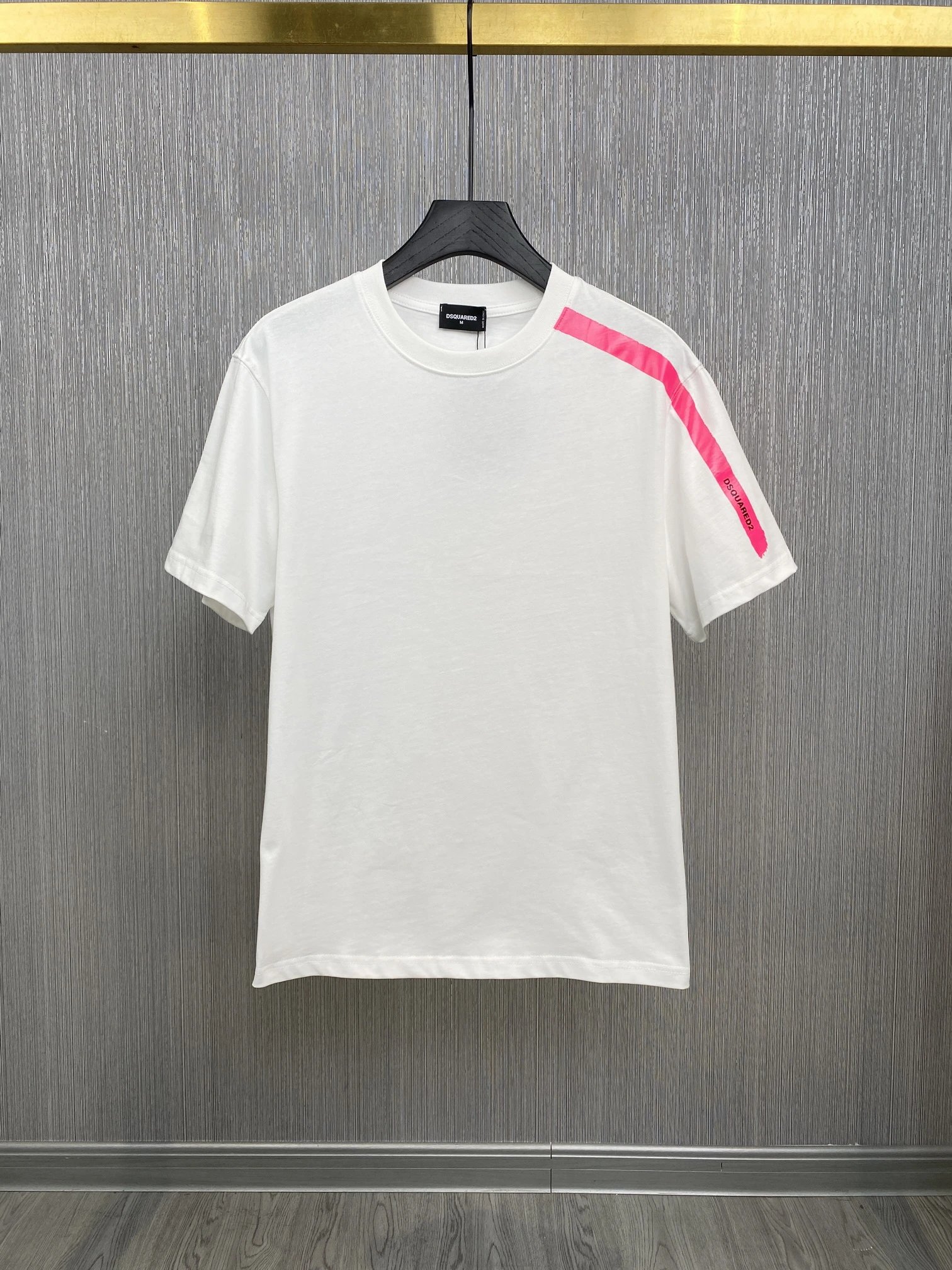 Dsquared2 Shoulder Stripe Tee White Pink
