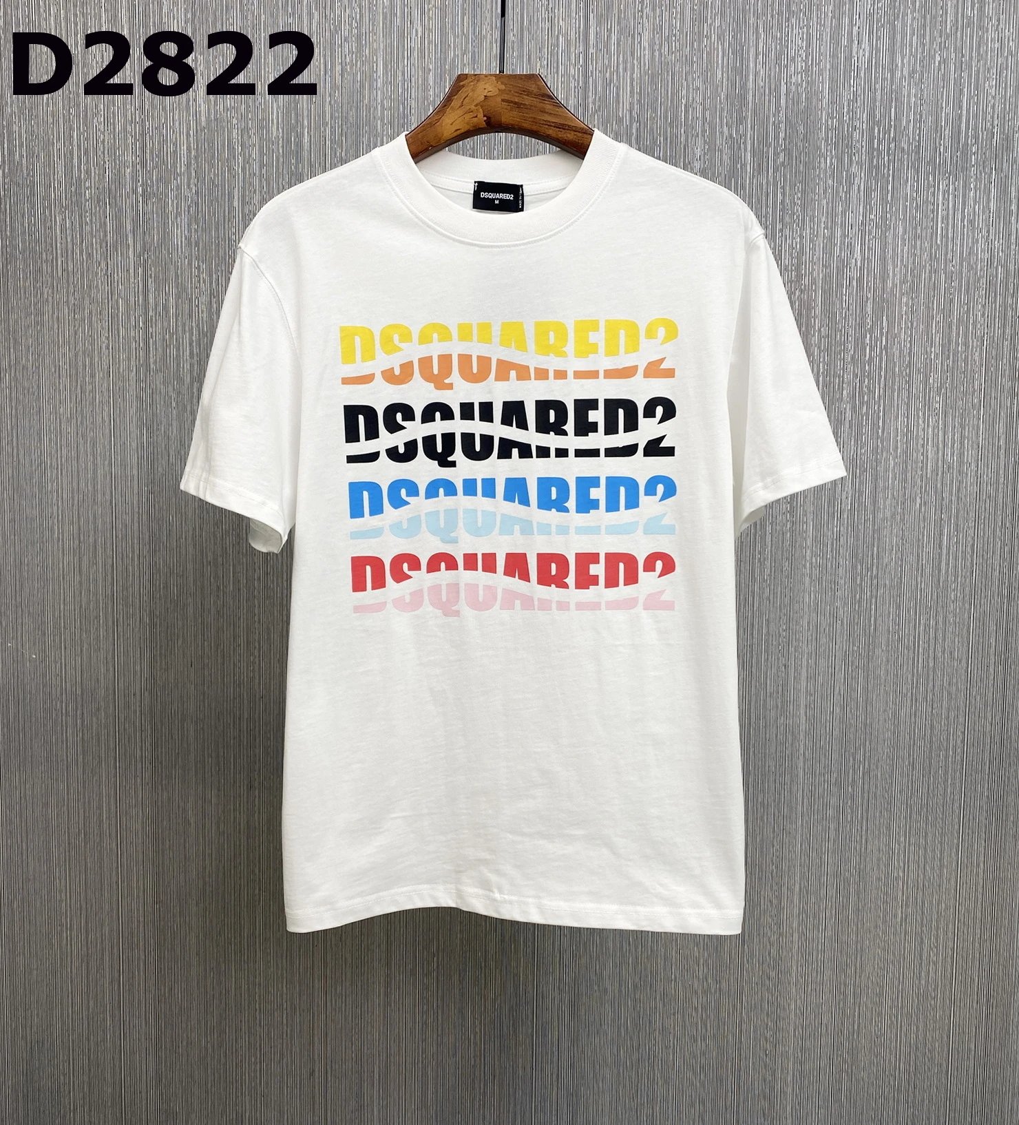 Dsquared2 Multicolor Repeat Logo Graphic Tee White