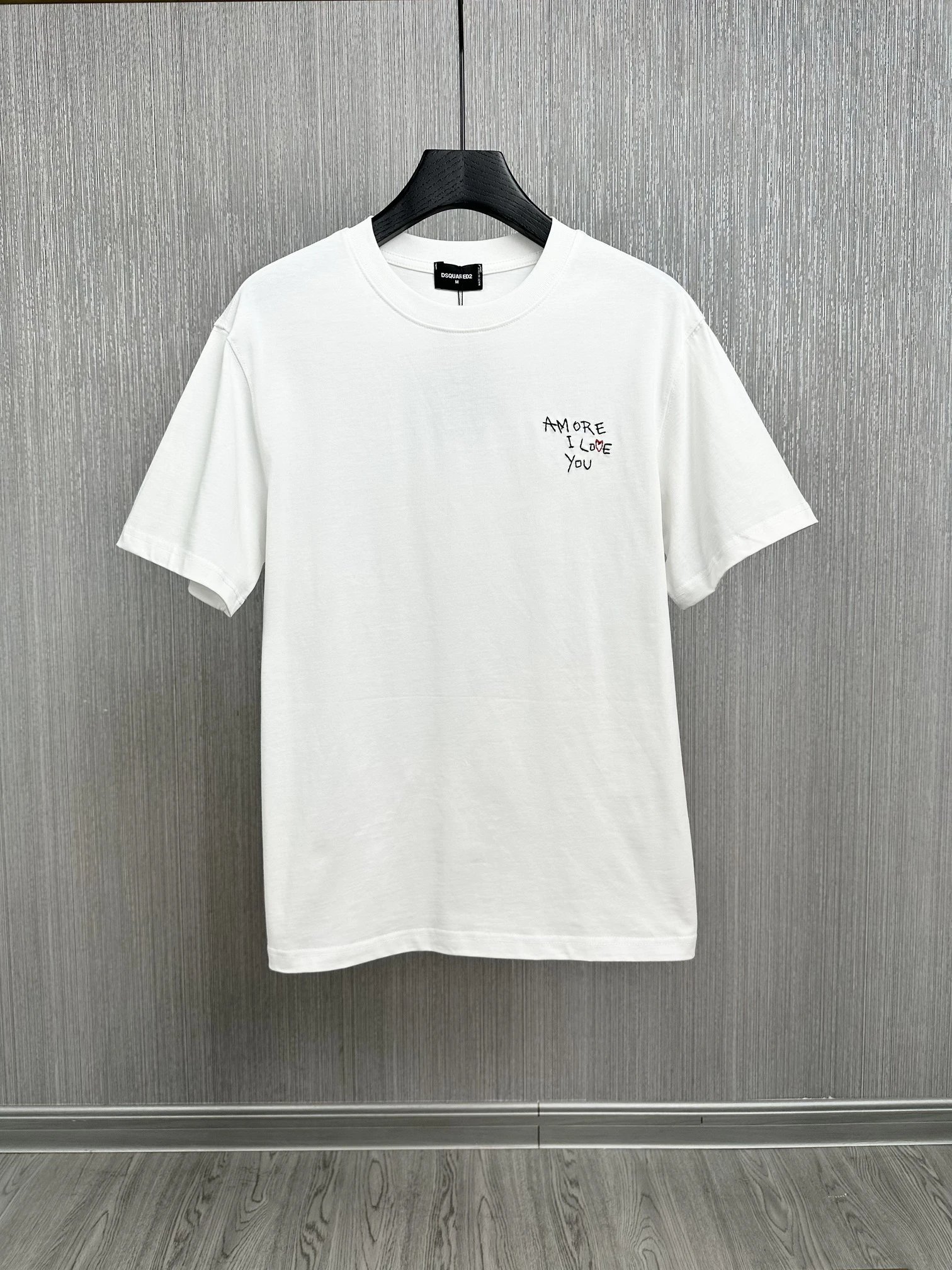 Dsquared2 Amore I Love You Embroidered Tee White