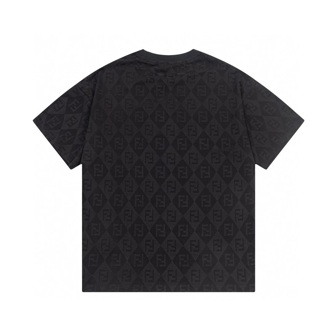 Fendi FF Diamond Pattern Mustard T-Shirt - 3