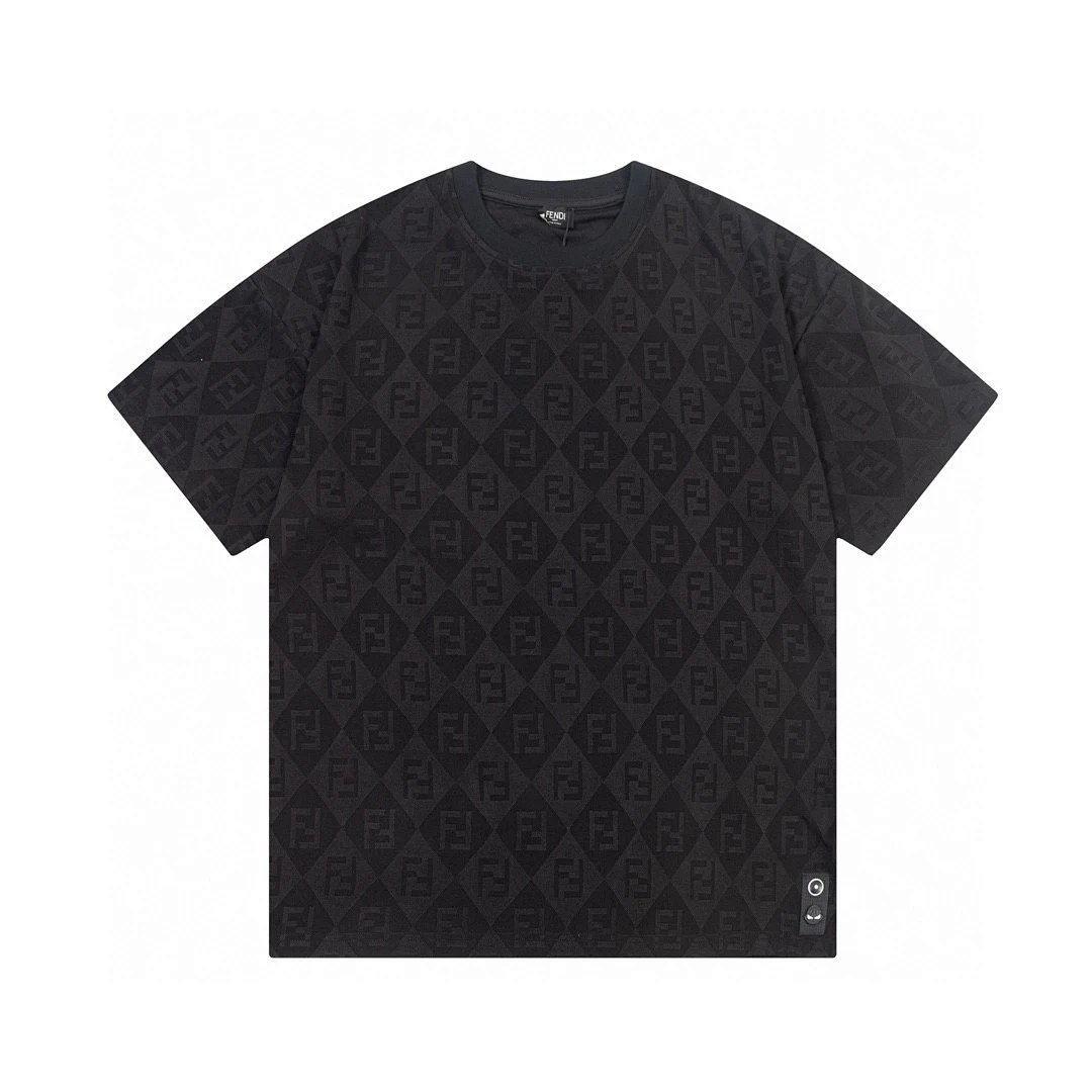 Fendi FF Monogram All-Over Print White T-Shirt product detail 2 in Litbuy spreadsheet finds