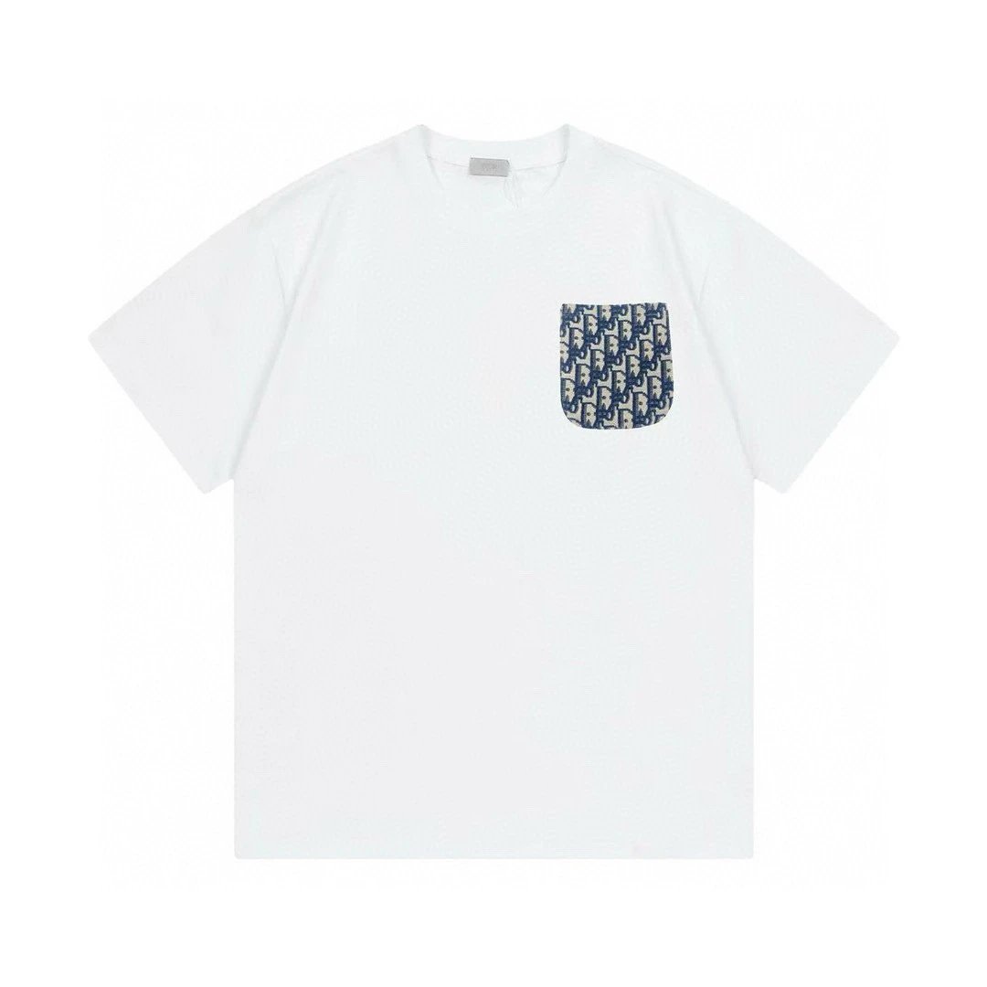 Dior Oblique Pocket Tee White