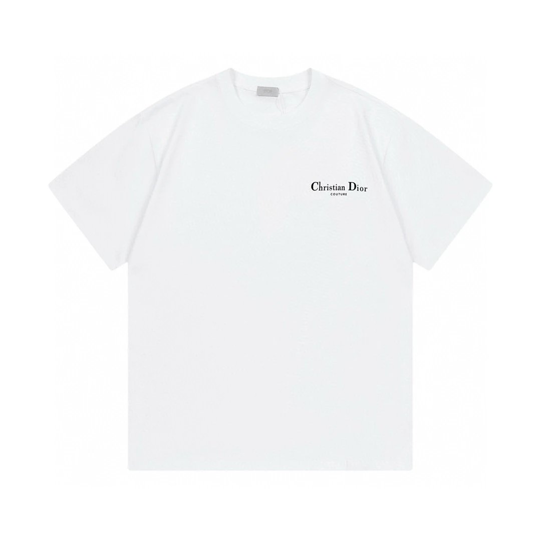 Christian Dior Couture Script Tee White