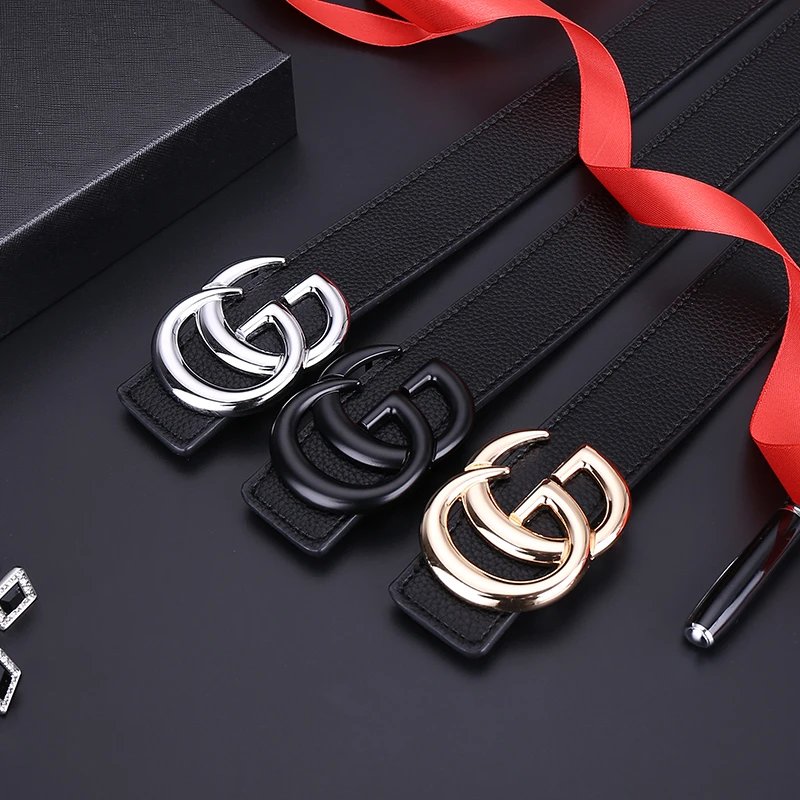 Gucci Marmont Pearl-Embellished Double G Belt Brown Leather - 3