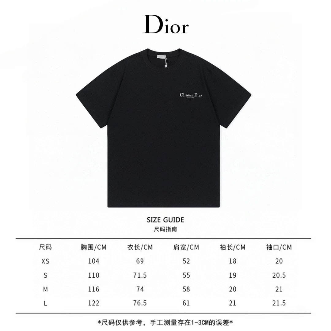 Dior CD Logo Patchwork T-Shirt Black product detail 9 in Litbuy spreadsheet finds