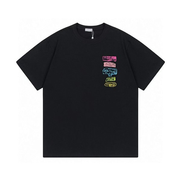 Dior CD Logo Patchwork T-Shirt Black product listing in Litbuy spreadsheet finds