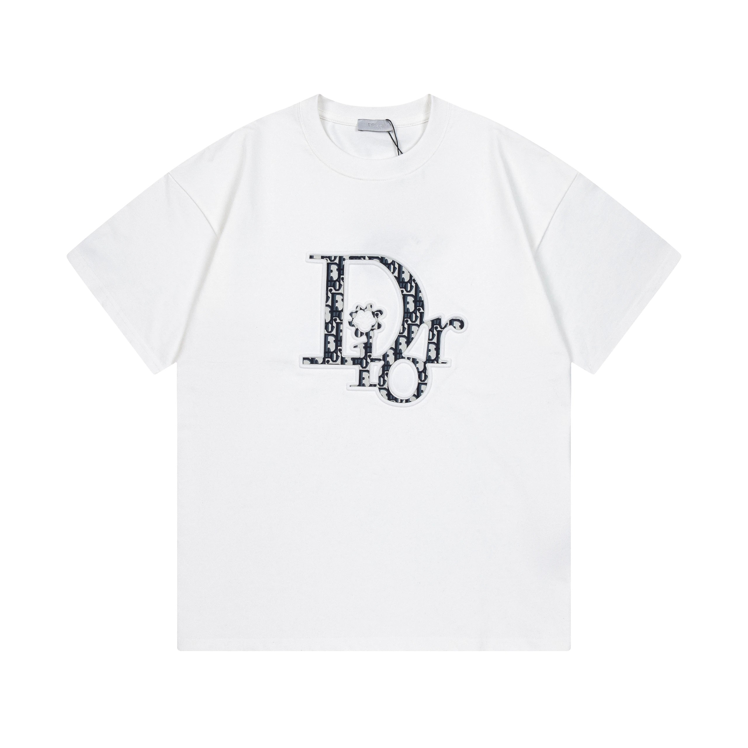 Dior Oblique Logo Tee White