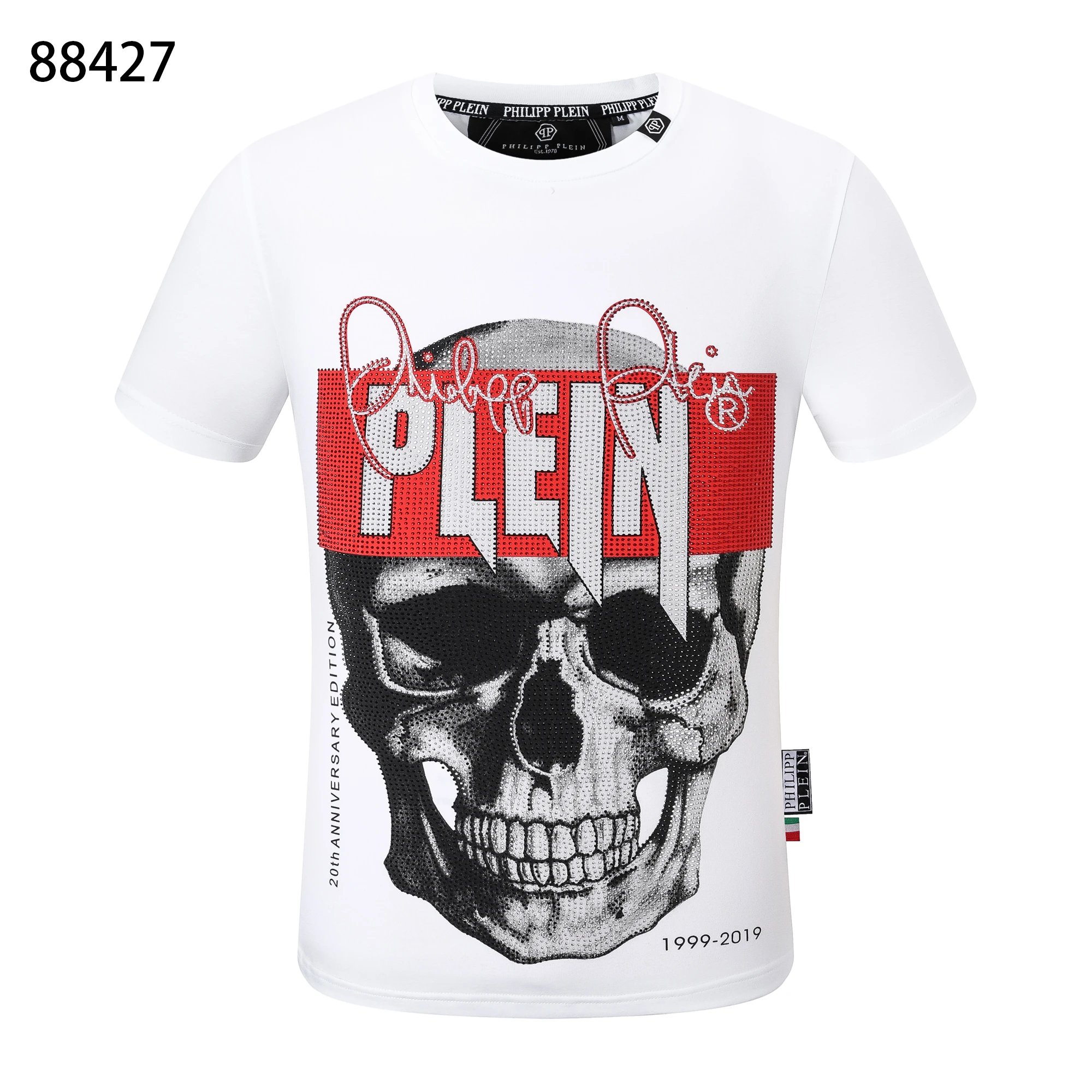 Philipp Plein 20th Anniversary Crystal Skull Tee Black