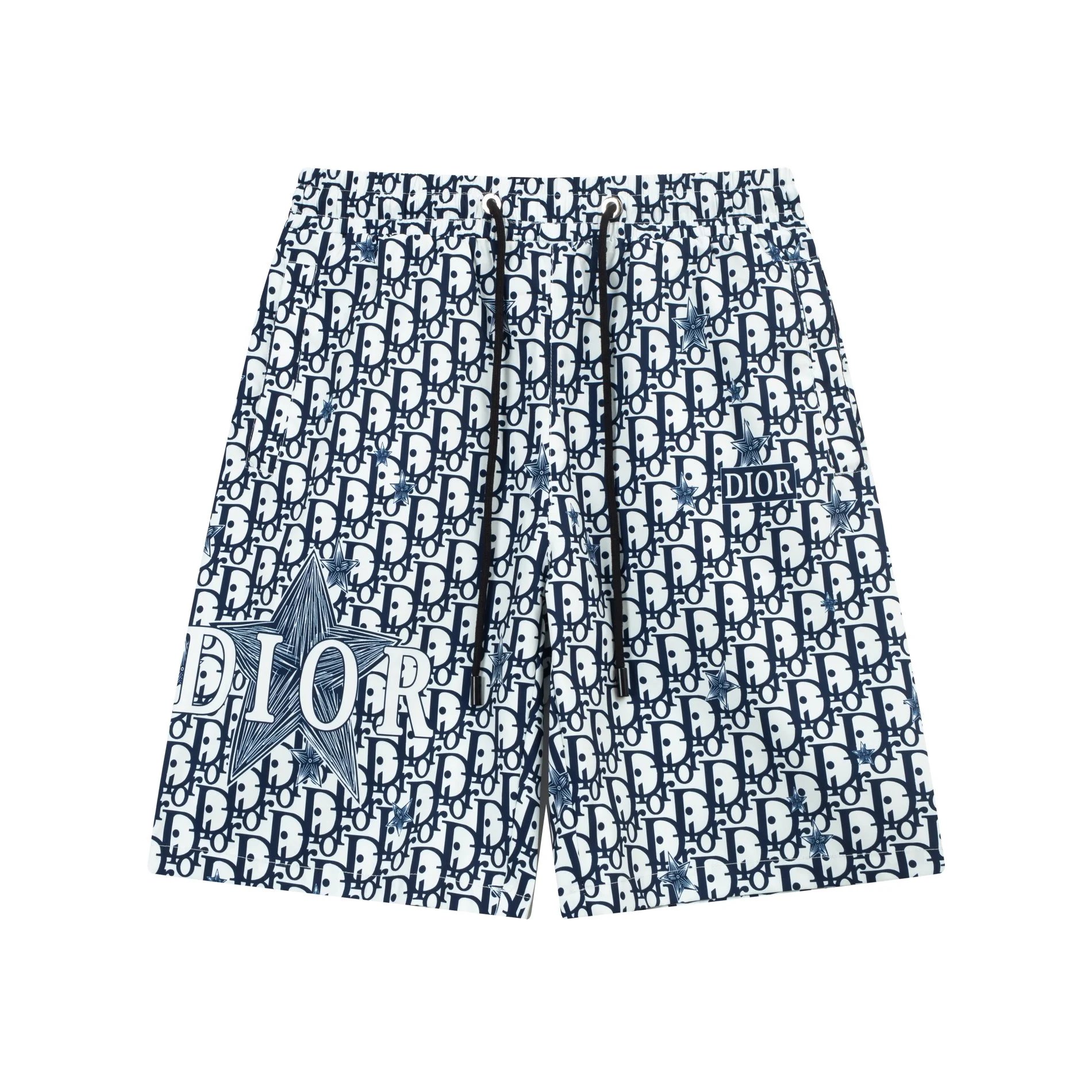 Dior Oblique Star Shorts White Navy