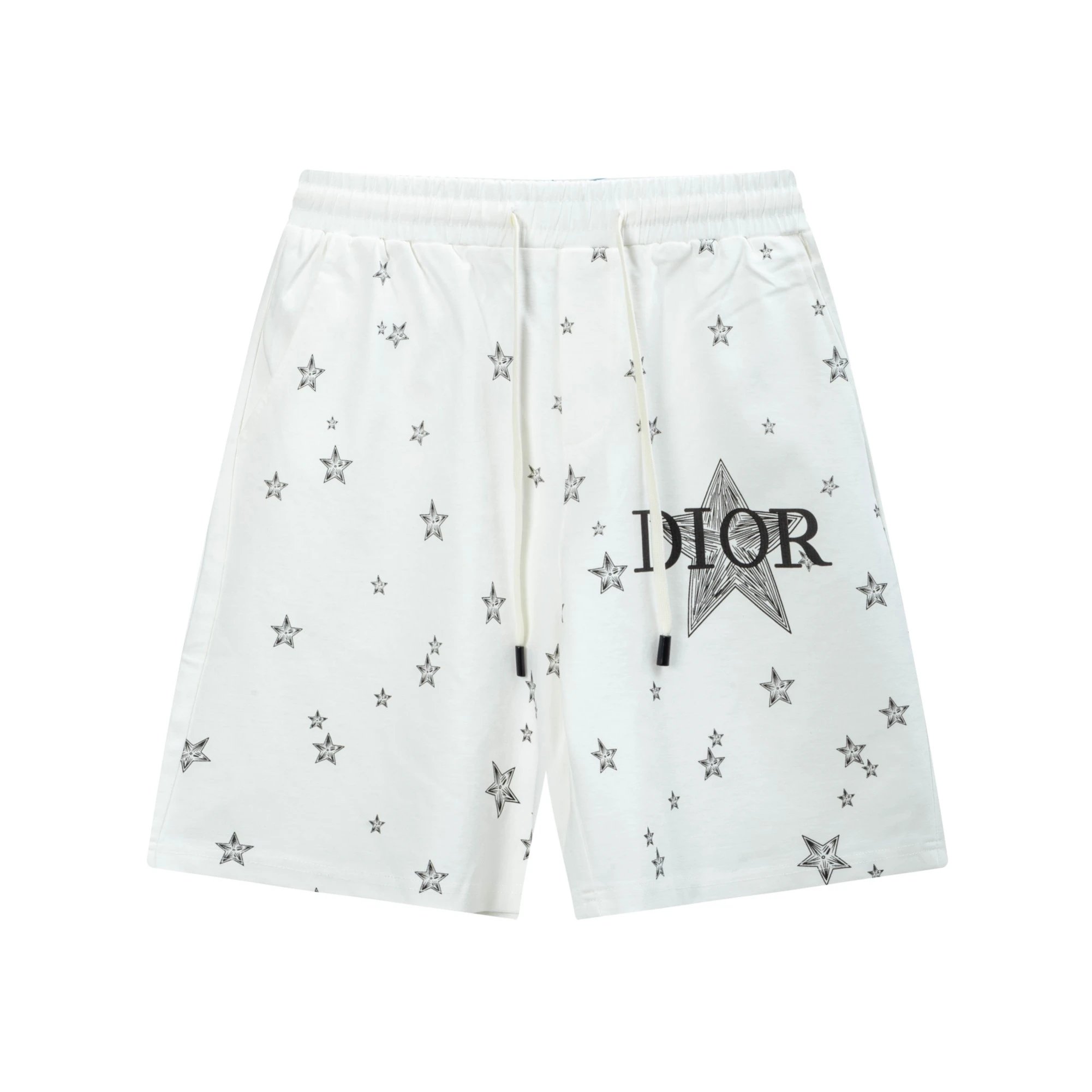 Dior Star Print Logo Shorts White