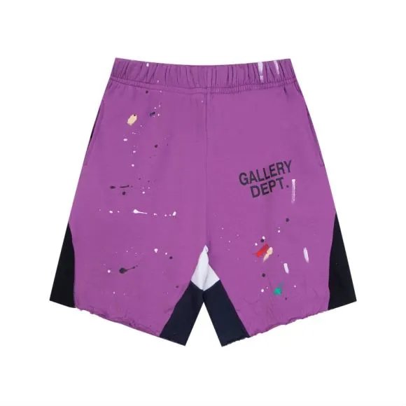 Gallery Dept Paint Splatter Shorts Purple