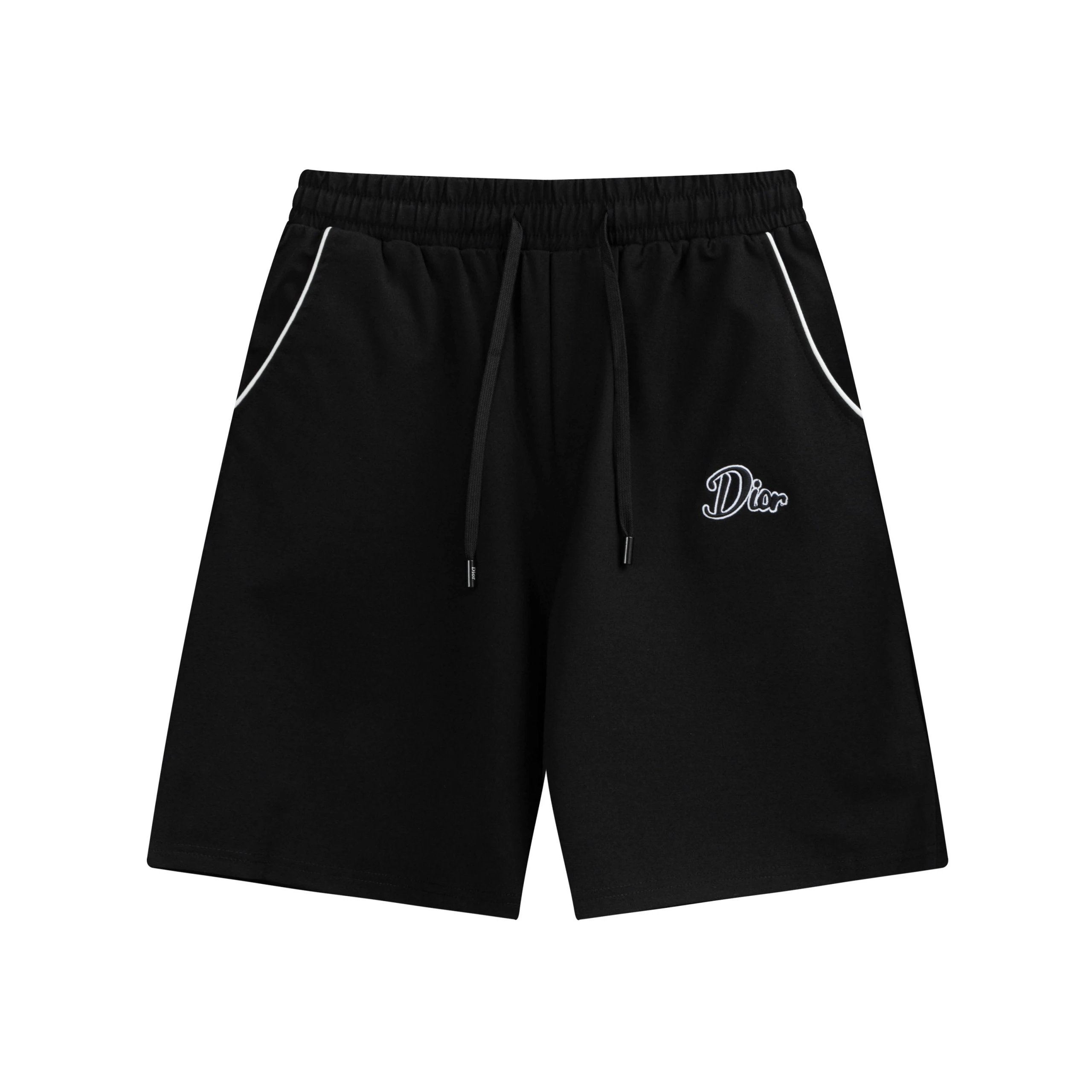 Dior Script Logo Piping Shorts Black