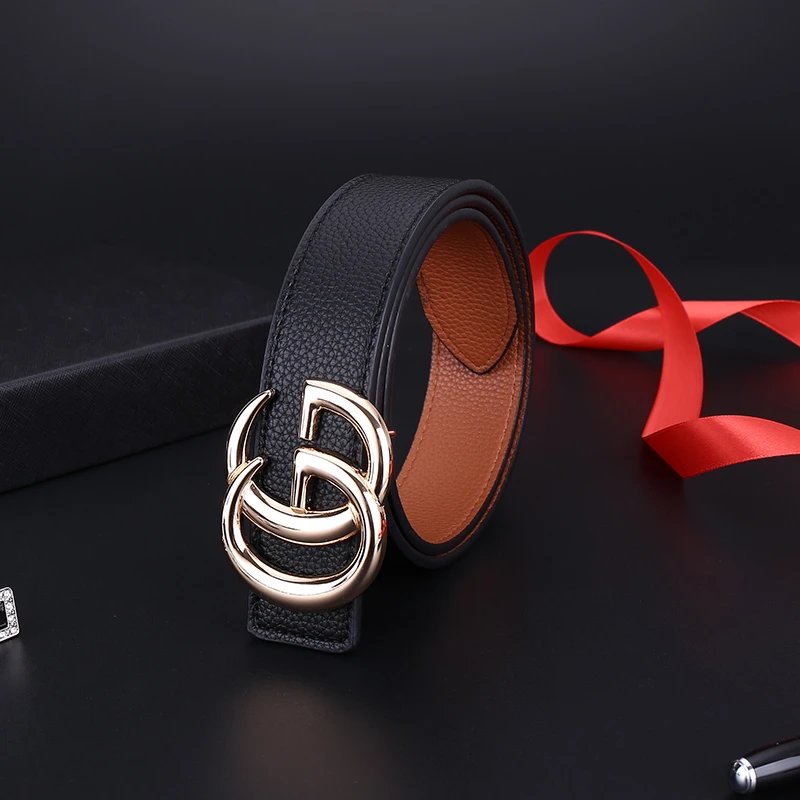 Gucci Marmont Pearl-Embellished Double G Belt Brown Leather - 6