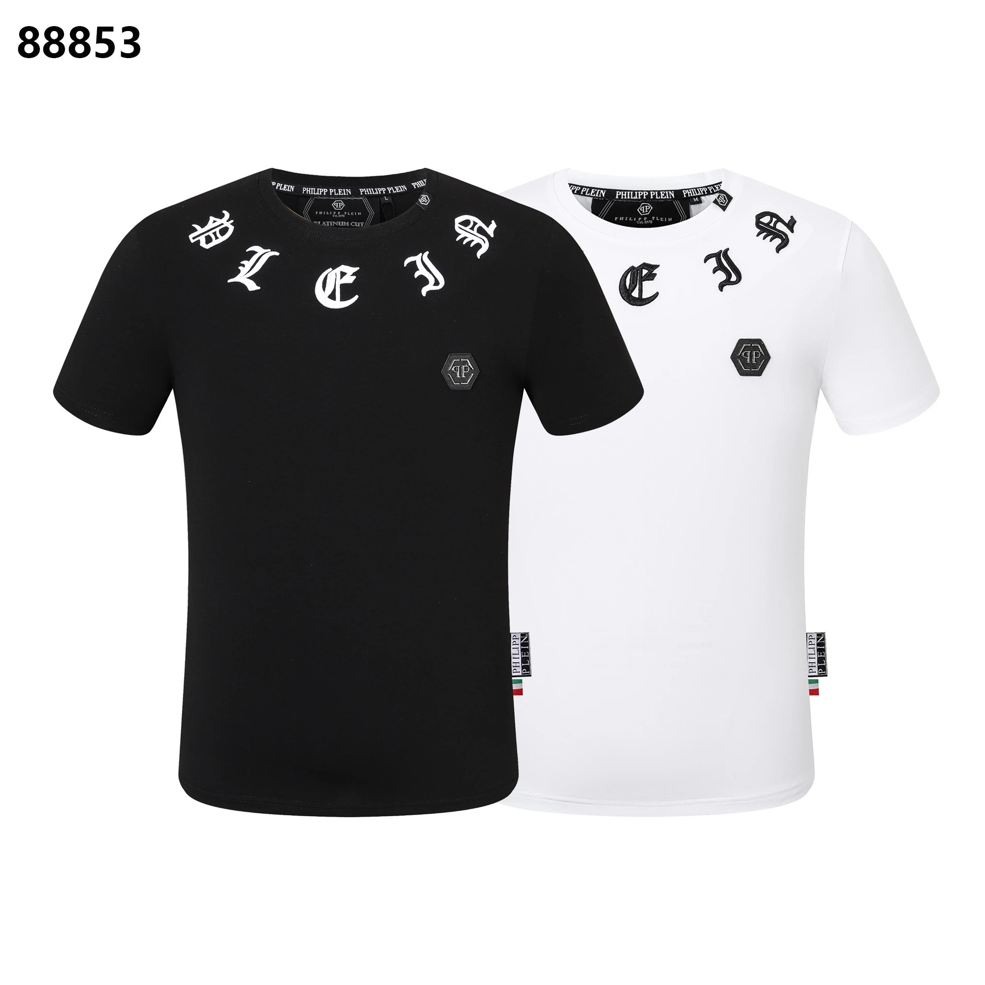 Philipp Plein Polka Dot Distressed Black T-Shirt - 5