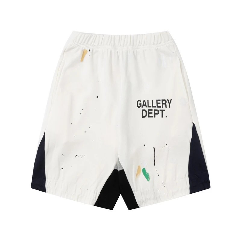 Gallery Dept Paint Splatter Shorts White