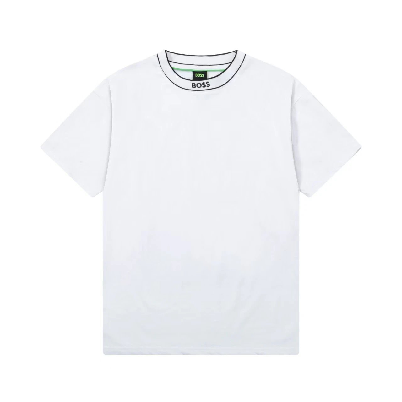 Hugo Boss Green Label Stripe Collar Tee White