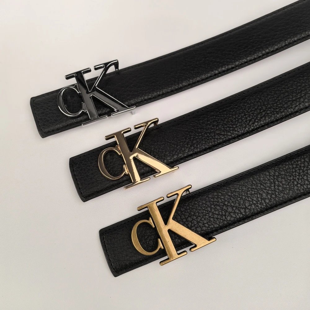 Calvin Klein CK Logo Brown Leather Belt - 3