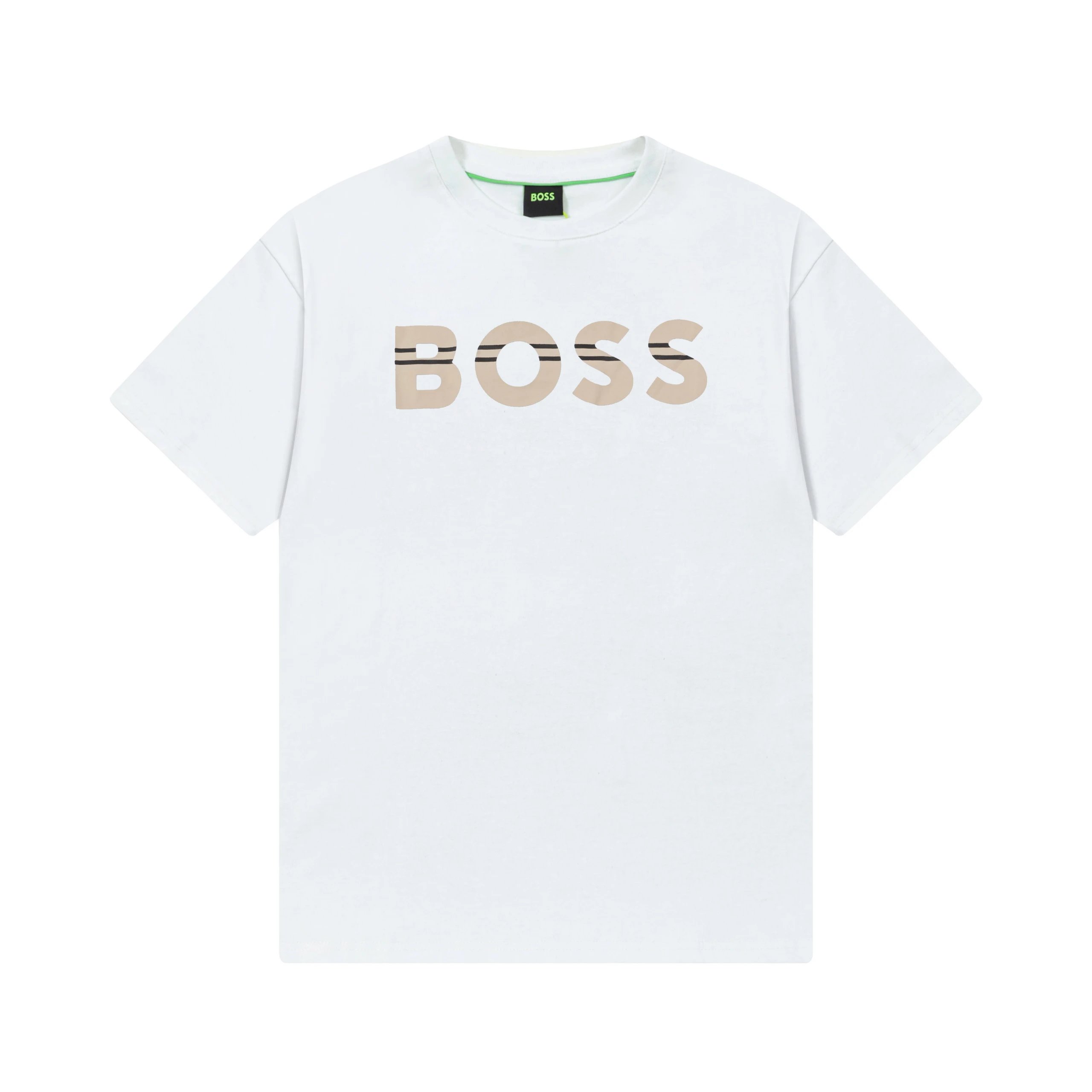 Hugo Boss Logo Print Beige T-Shirt - 4