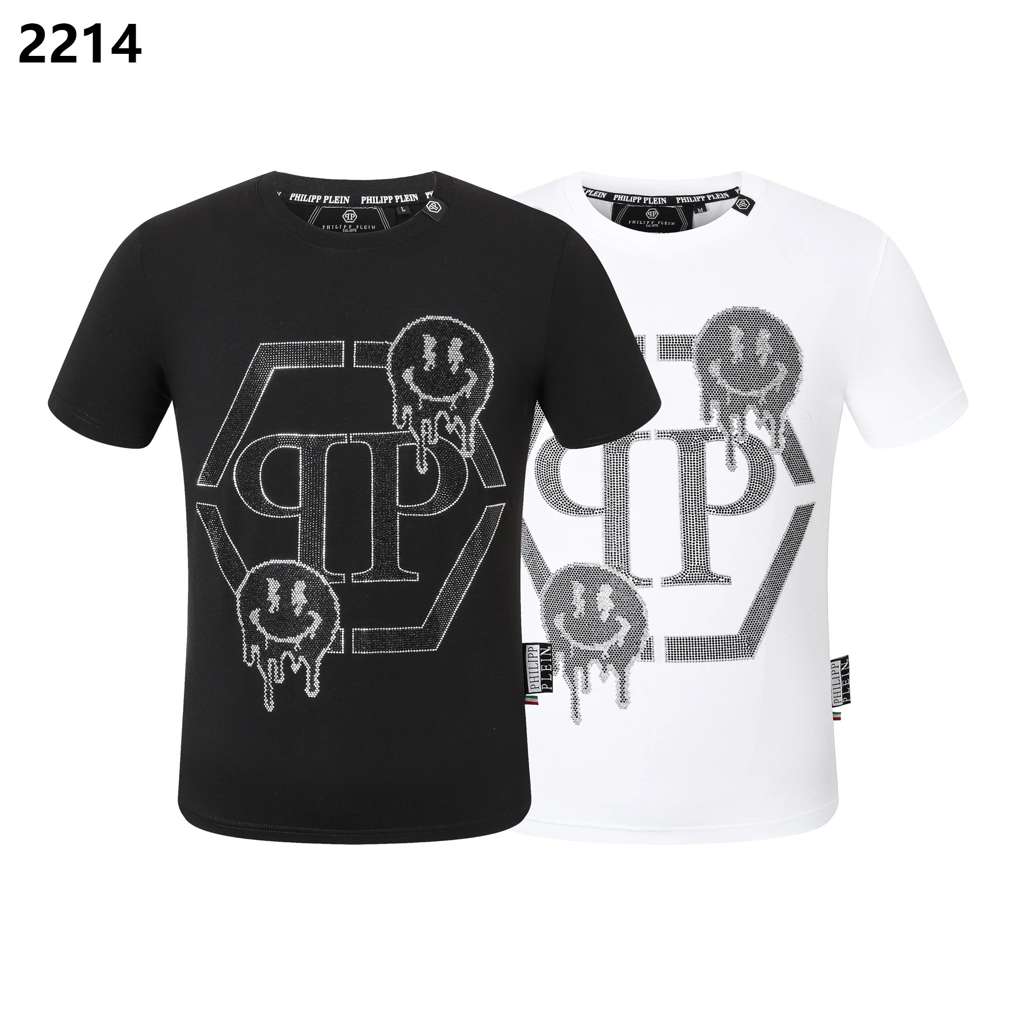 Philipp Plein Polka Dot Distressed Black T-Shirt - 2