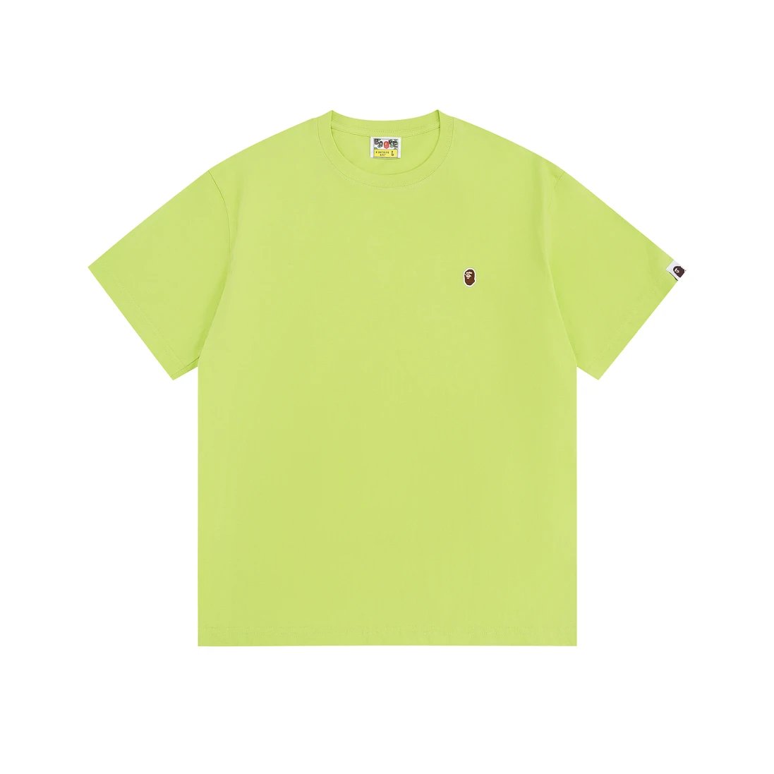 BAPE Ape Head One Point Tee Neon Lime Green
