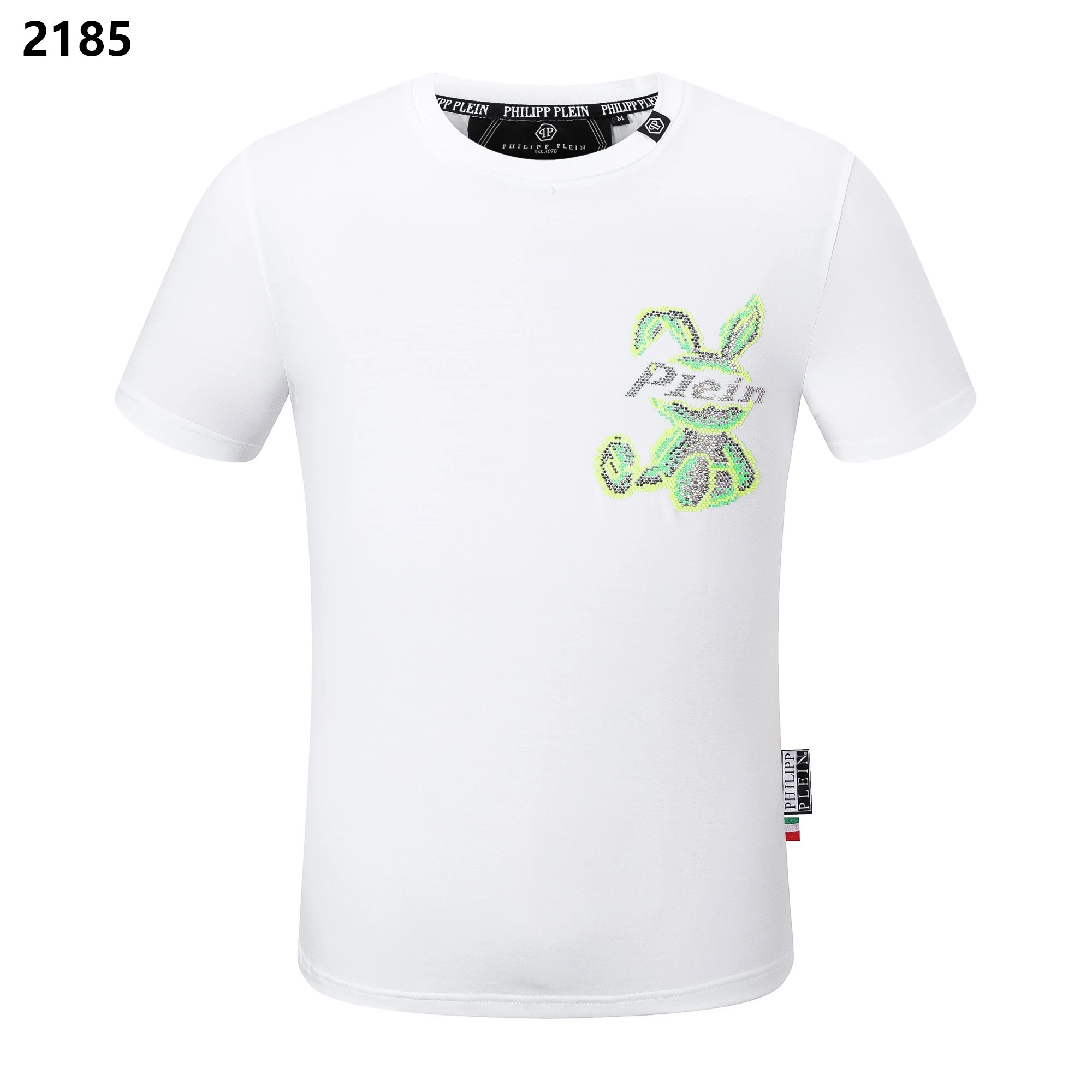 Philipp Plein Crystal Bunny Plein Logo Tee White
