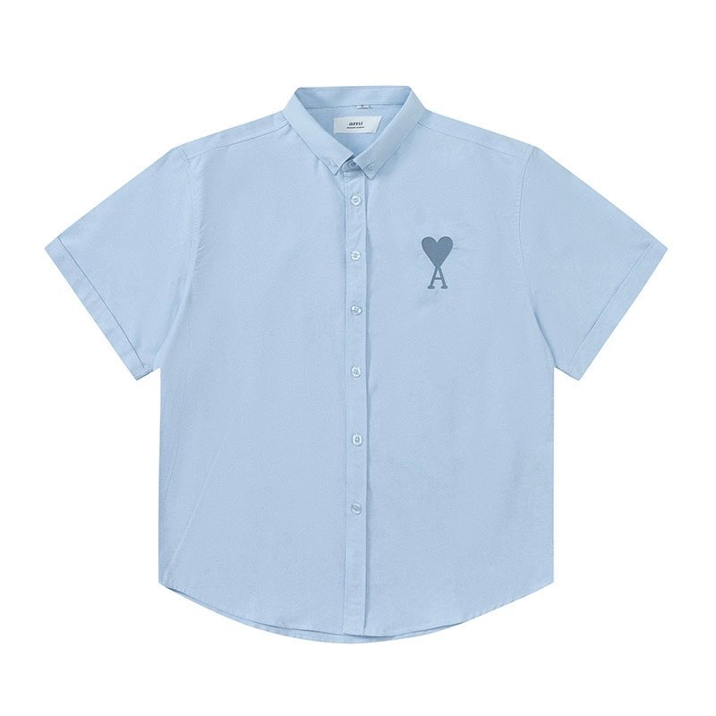 Ami Paris de Coeur Button Down Shirt Sky Blue
