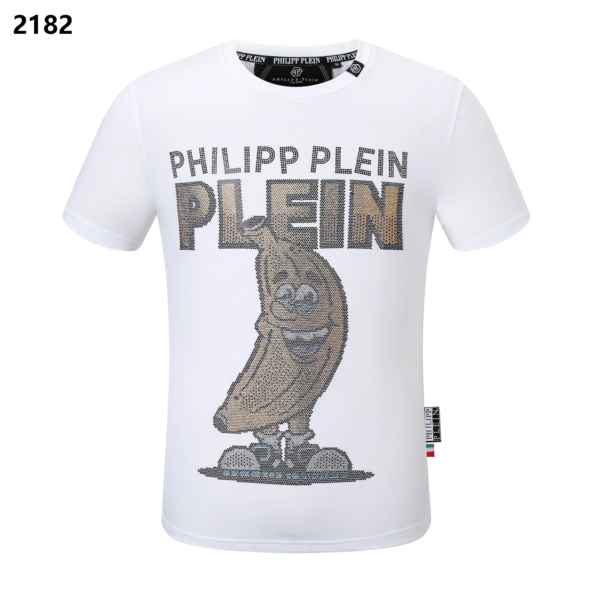 Philipp Plein Crystal Scooby Doo Plein Logo Tee White