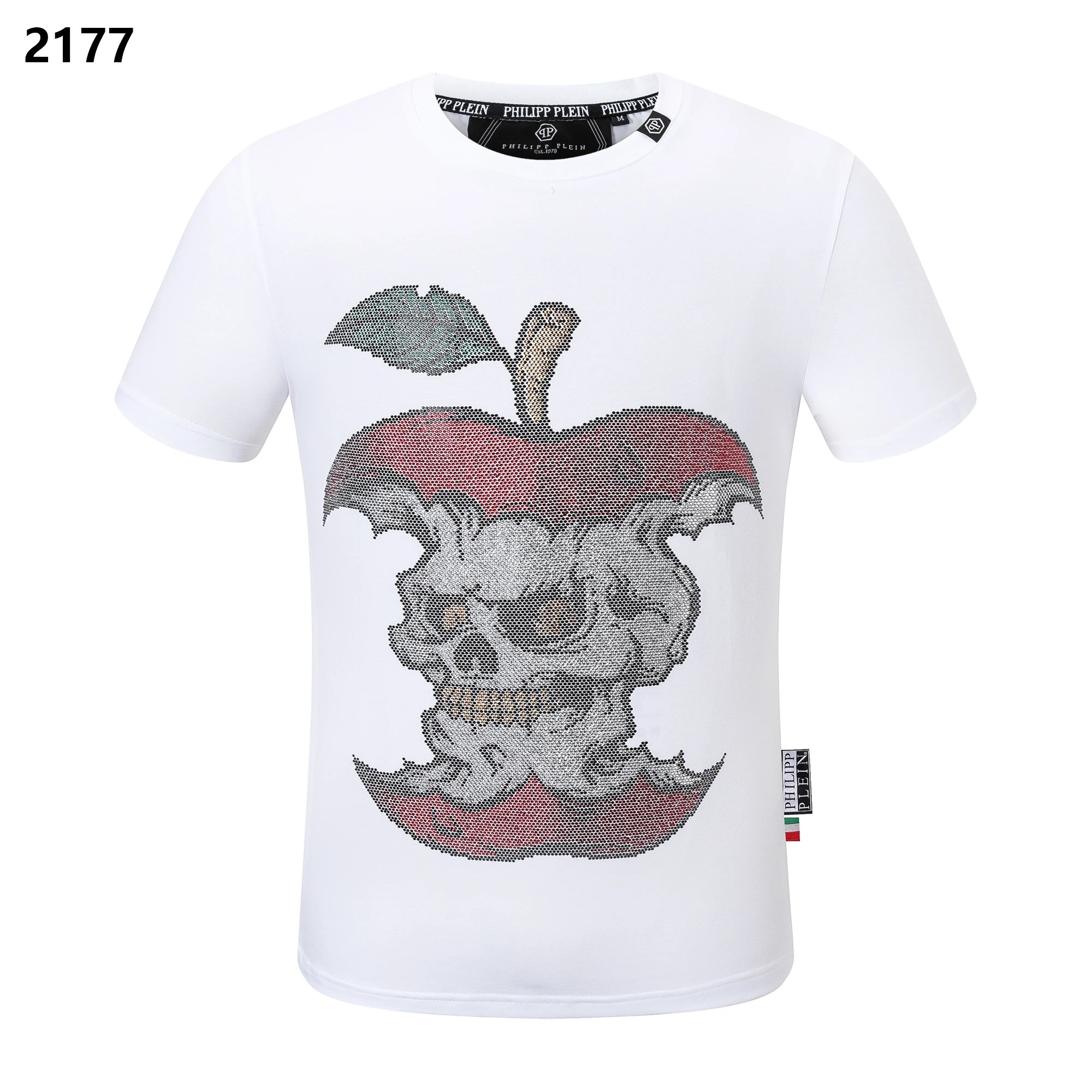 Philipp Plein Crystal Skull Apple Tee White