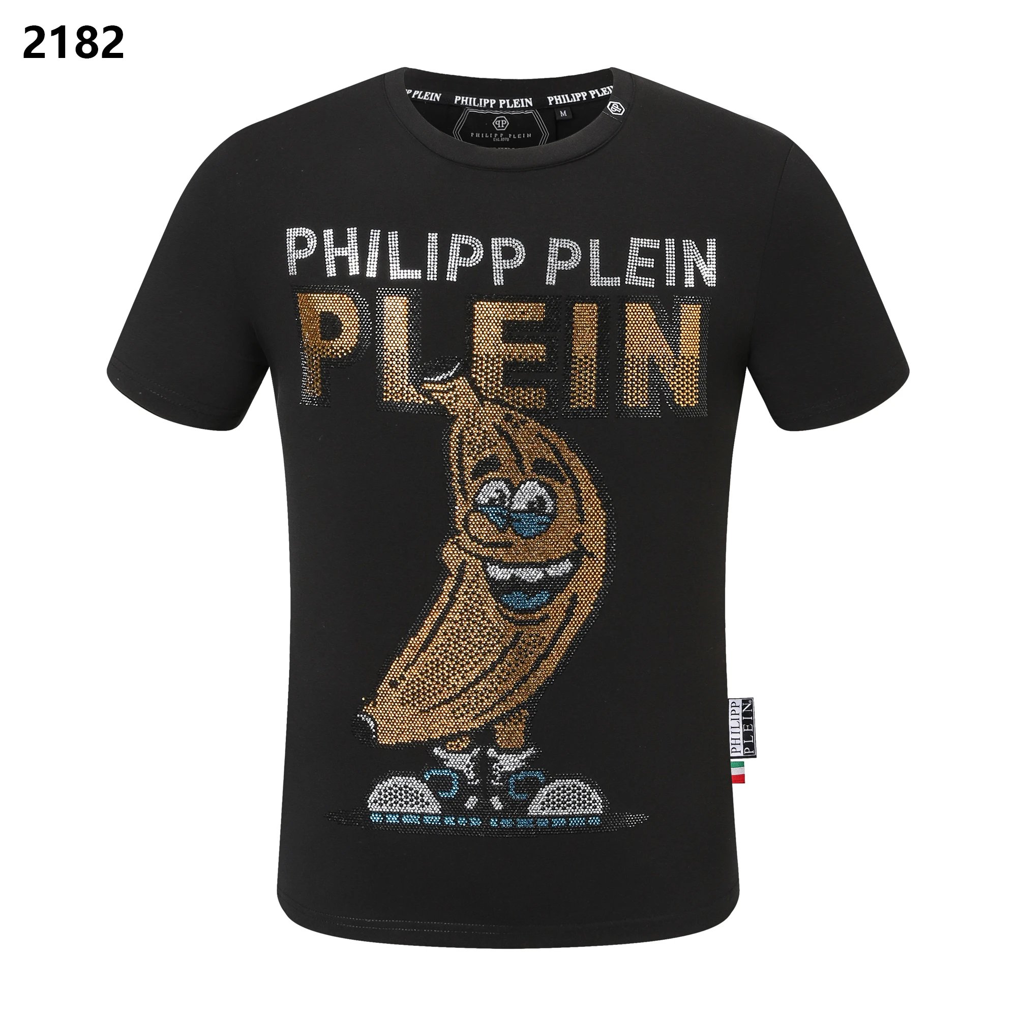Philipp Plein Crystal Scooby Doo Plein Logo Tee Black