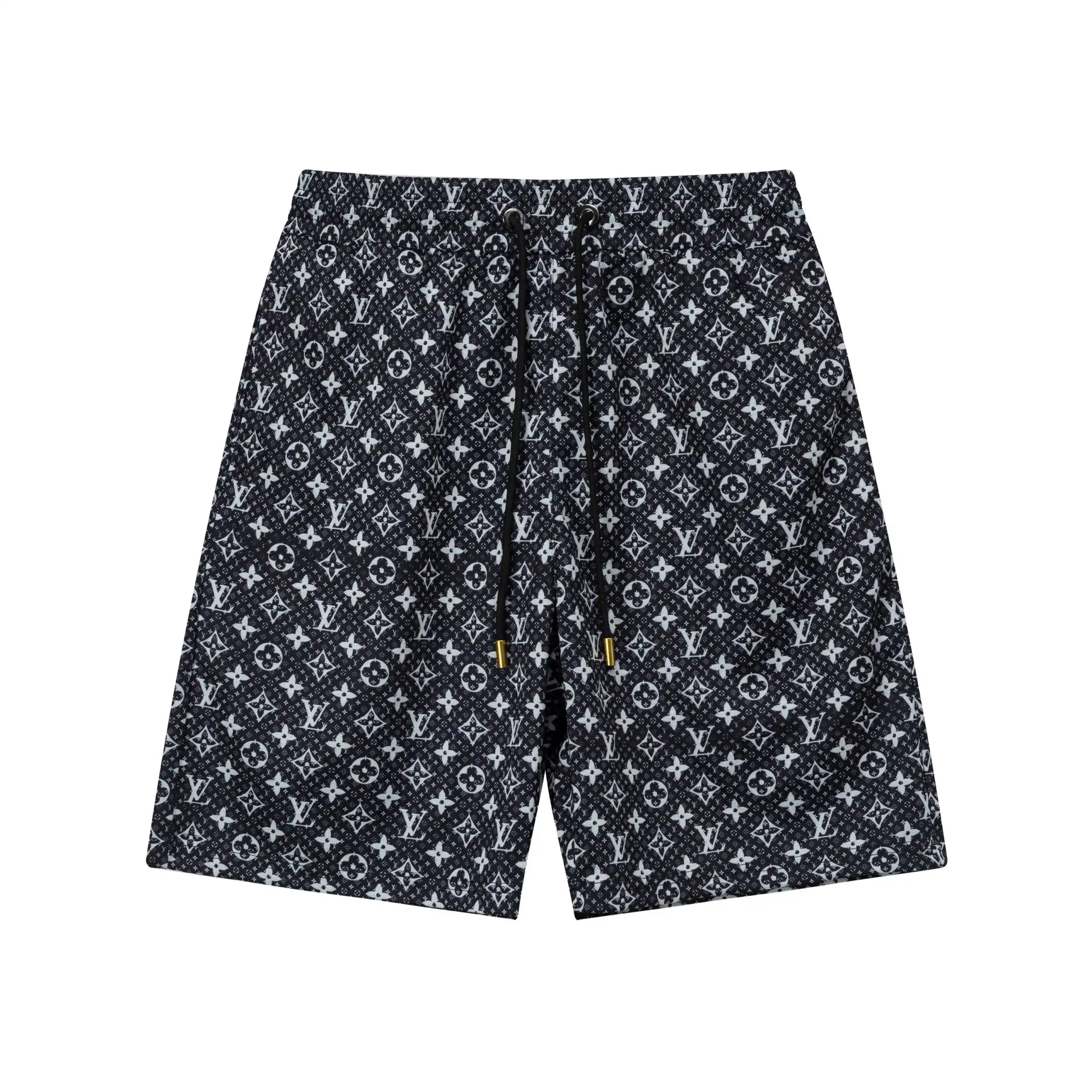 Louis Vuitton Monogram Denim Jacquard Shorts Navy