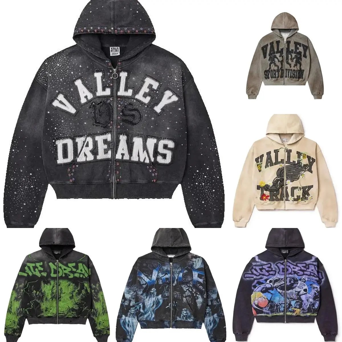 25 Autumn & Spring Unisex Ha Rock Print Loose Zip-Up Hoodie 007Whatsapp:+44 07917991593