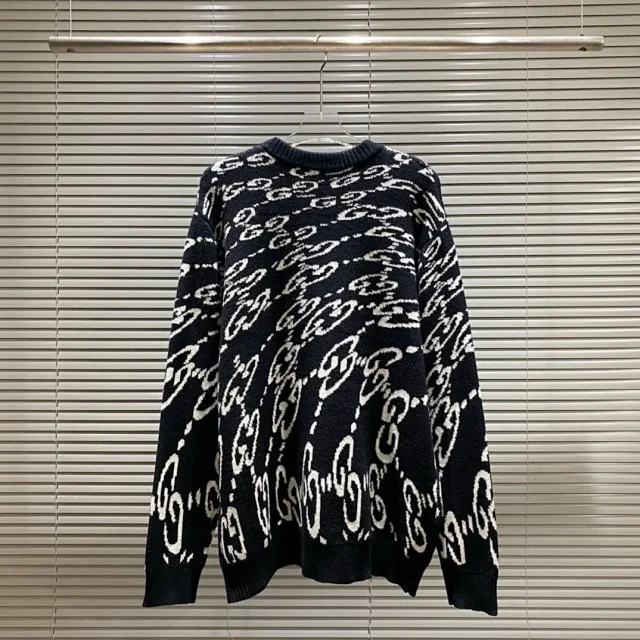Gucci Knitwear Logo Jacquard Crewneck Sweater product detail image 12