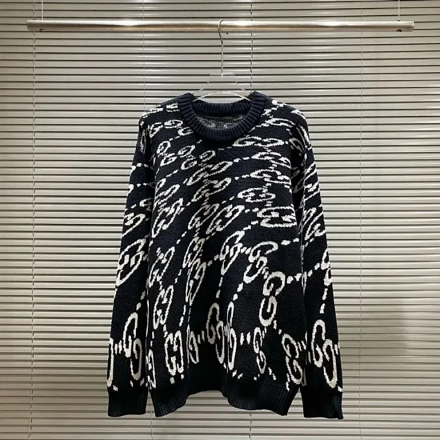 Gucci Knitwear Logo Jacquard Crewneck Sweater product detail image 11