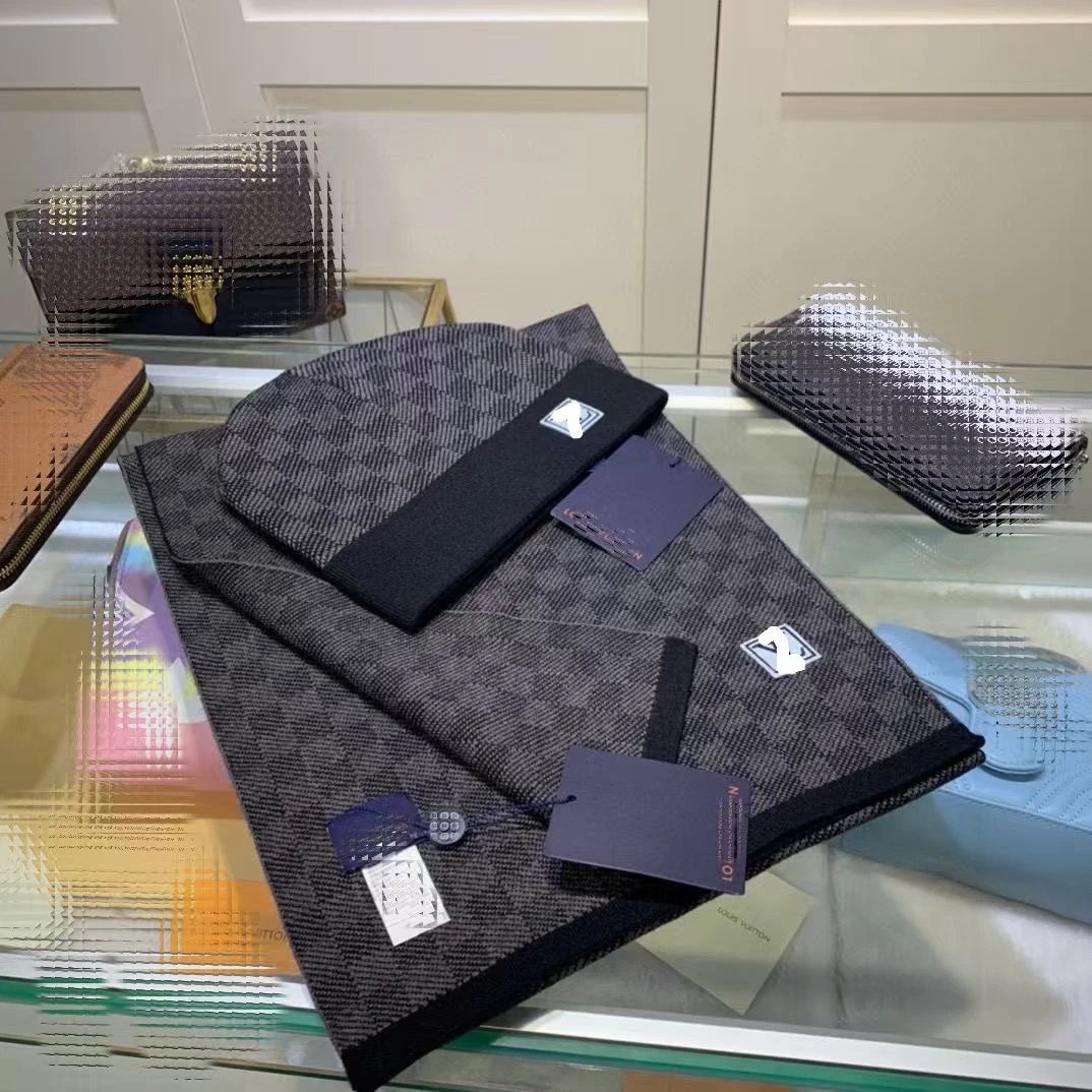 17-Black-Gray Plaid Set
