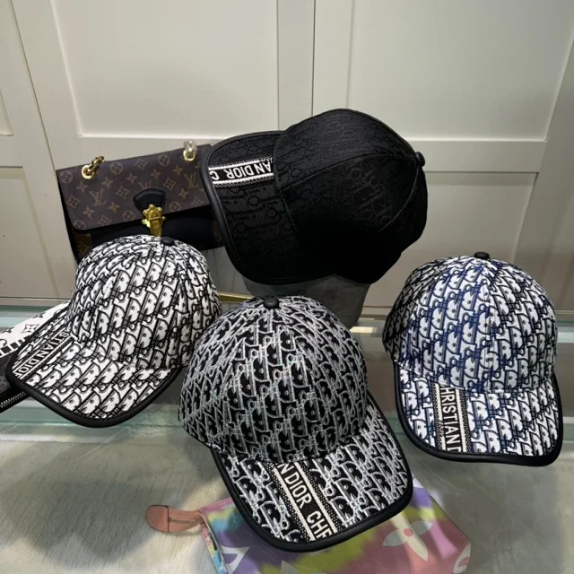 Dior Hats Oblique Monogram Baseball Cap with Embroidered Logo product detail image 13