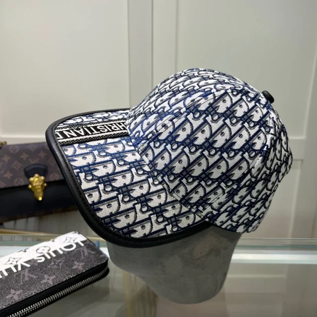 Dior Hats Oblique Monogram Baseball Cap with Embroidered Logo product detail image 15