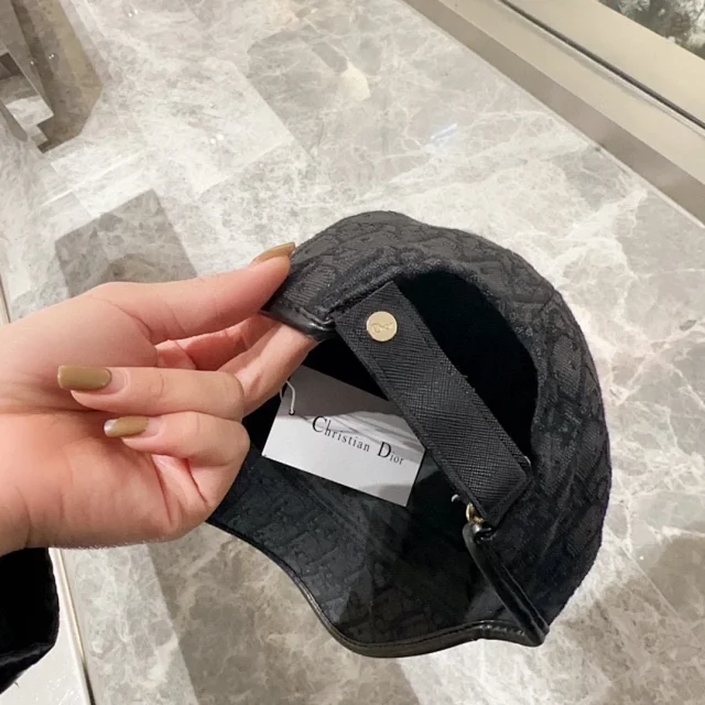 Dior Hats Oblique Monogram Baseball Cap with Embroidered Logo product detail image 12