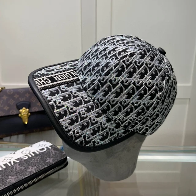 Dior Hats Oblique Monogram Baseball Cap with Embroidered Logo product detail image 17