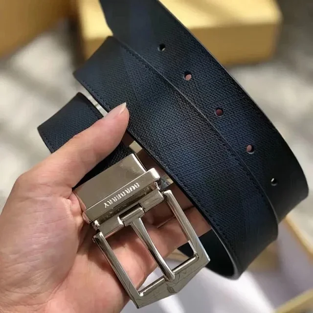 Burberry Belts TB Monogram Buckle Check Belt product detail image 12