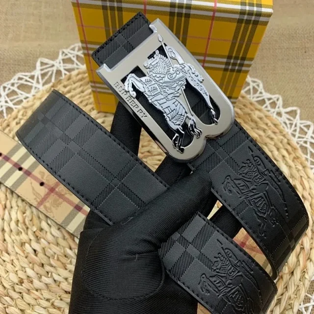 Burberry Belts TB Monogram Buckle Check Belt product detail image 25