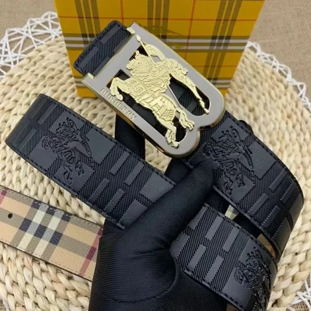 Burberry Belts TB Monogram Buckle Check Belt product detail image 26